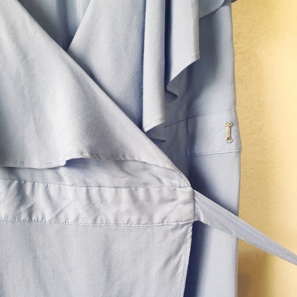 Gianni Bini Pale Blue Wrap Dress - Picture 6 of 8